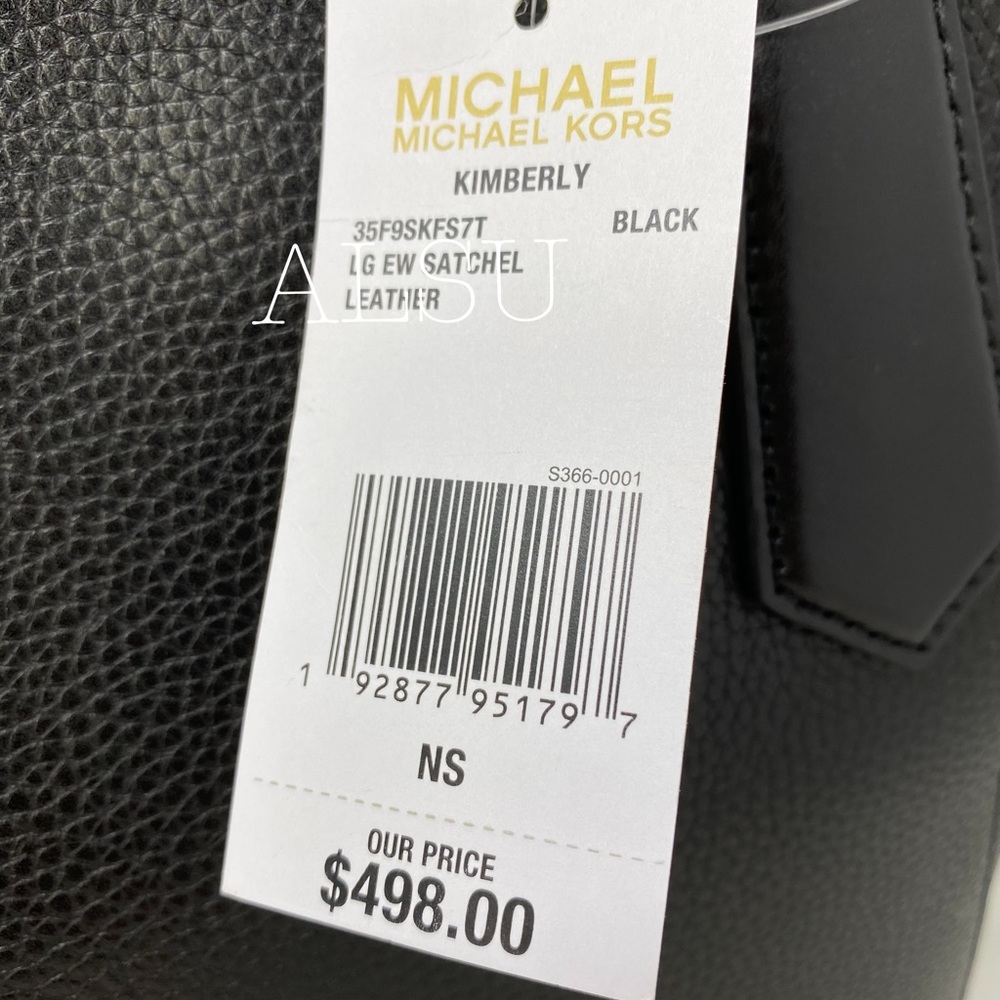 Michael Kors Kimberly Satchel Leather Black AUTHEN - Picture 6 of 6